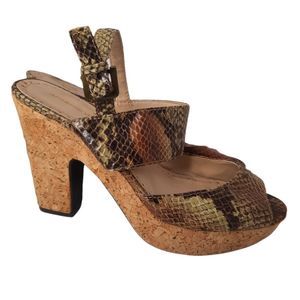 Adrienne Vittadini Shoes Sandal Platform Heels  Black Womens  Size 8 1/2